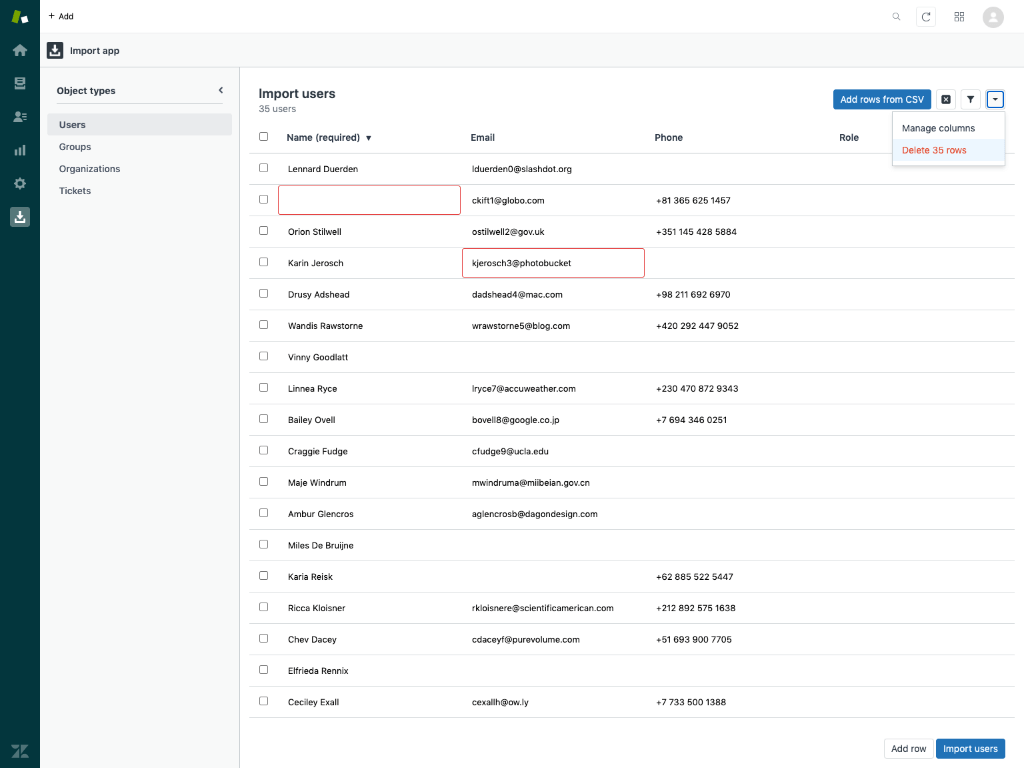 Import app screenshot 1