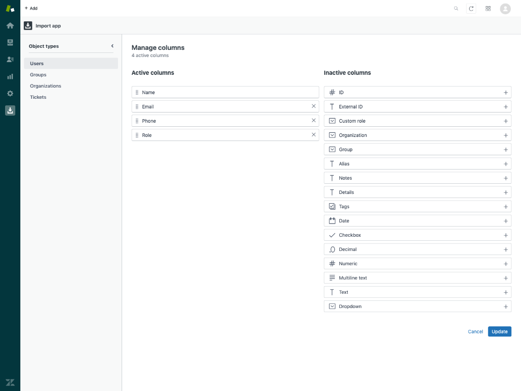 Import app feature detail — Workflows app on the Zendesk Marketplace
